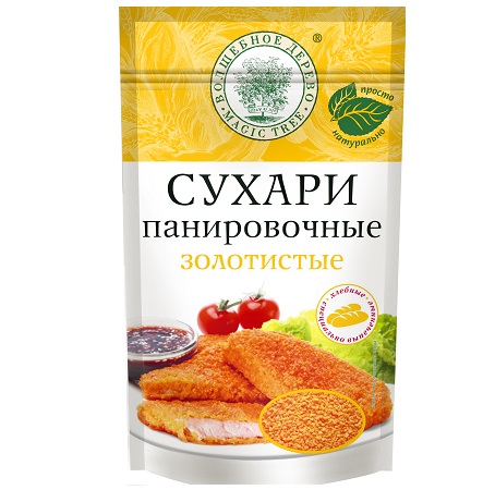 Сухари панировочные В.Дерево Золотистые  140г