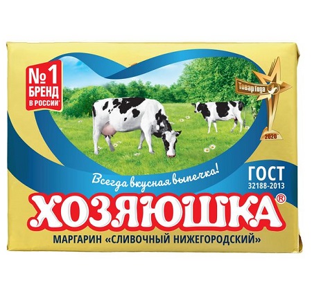 Маргарин Хозяюшка Слив. Нижегор. 60% 200г сод.раст.жир