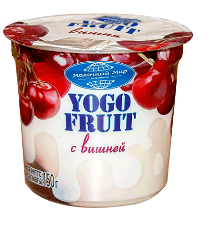 Йогурт YOGO FRUIT 2-сл 2,5% 150г вишня БЗМЖ