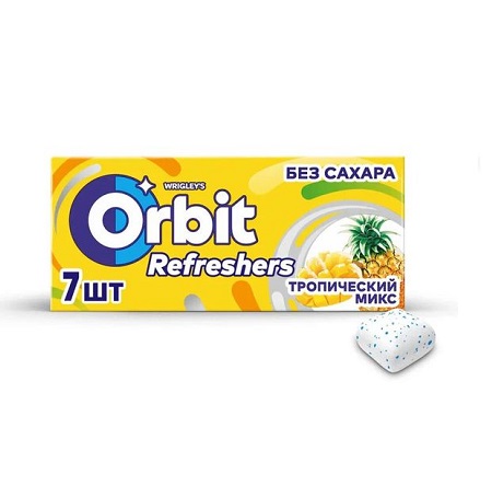 Резинка жев.Орбит Refreshers 16г тропич.микс