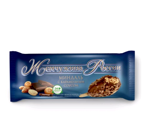 Мороженое Жемч. России минд./карамель 80г