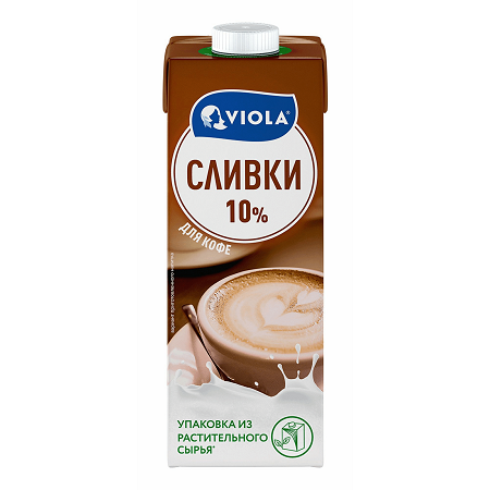 Сливки Виола д/кофе 10% 1л