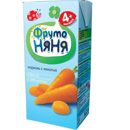 Нектар Фр.Няня морковь с мяк. 0,2л