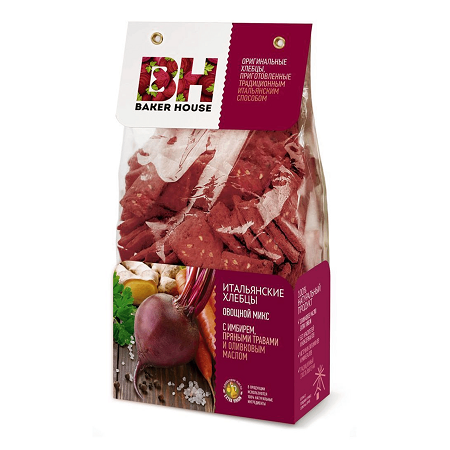 Хлебцы Baker House овощной микс 250г