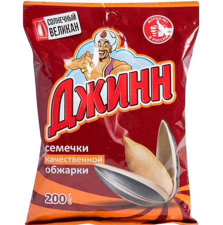 Семечки Джинн подсолнечные жареные 200г Солнечный Великан