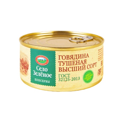 Говядина Село Зеленое тушеная 325г ж/б