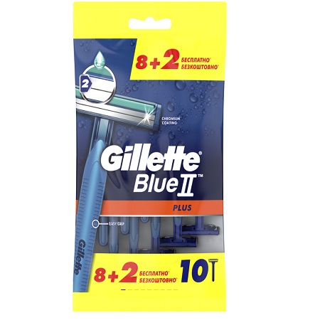 Станок Gillette Blue-2 Plus 8шт + 2 бесплатно