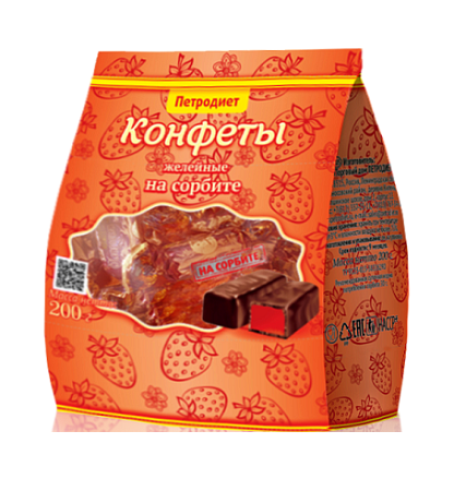 Конфеты Петродиет желейные на сорбите 200г