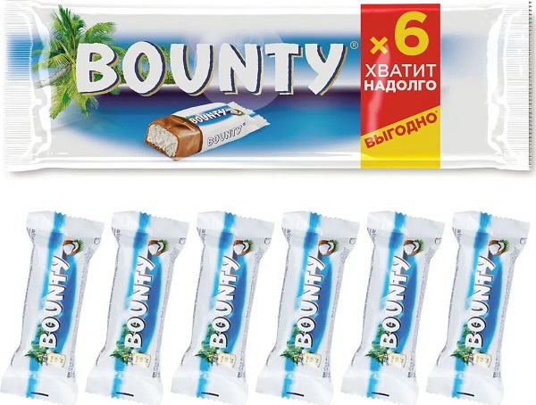 Батончик Баунти мультипак 6*27,5г