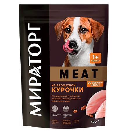 Корм Виннер для взрослых собак мелких пород 1+ курица 0,5кг