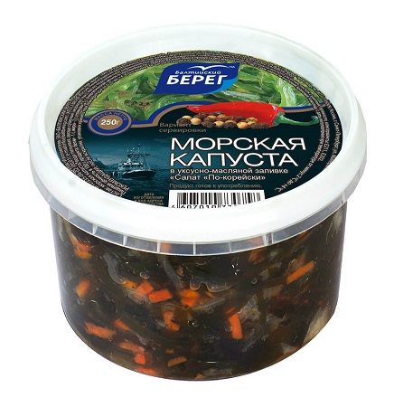 Салат из морской капусты Балтийский берег по-корейски 250г