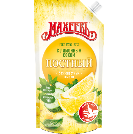 Майонезный соус Махеев Постный с лим.соком 56% 190г