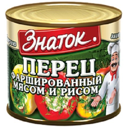 Перец фаршированный мясом и рисом Знаток 540 г