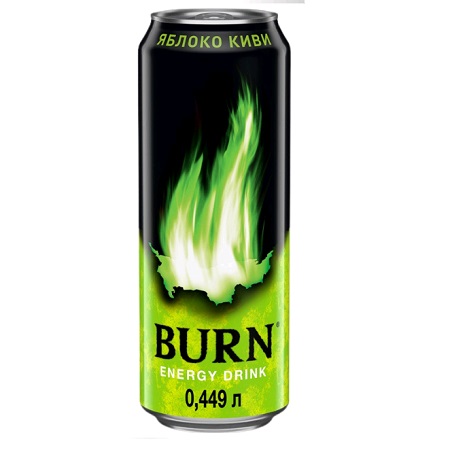 Напиток Burn яблоко-киви 0,449л ж/б