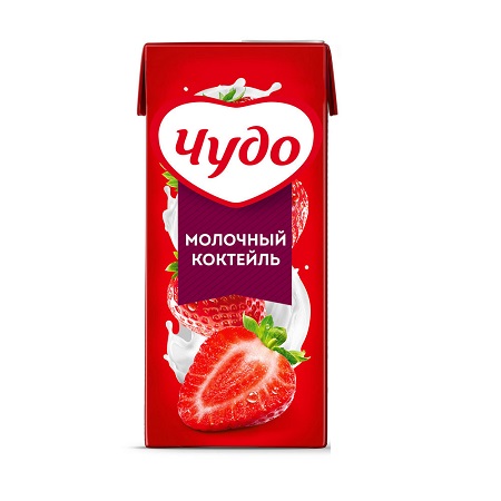 Коктейль Чудо Молочное 2% 960г Клубника Slim БЗМЖ