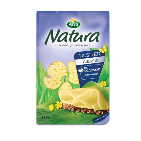 Сыр Натура Тильзитер 45% 150г нар.  БЗМЖ