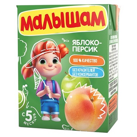 Нектар ФрутоНяня Малышам яблоко-персик 0.2л