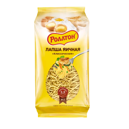 Лапша Роллтон яичная классич. 400г