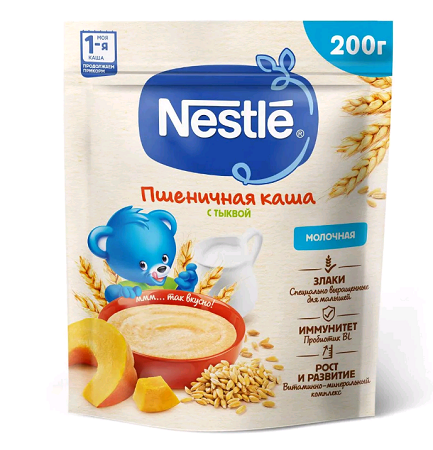 Каша молочная Nestle пшеница-тыква 200г