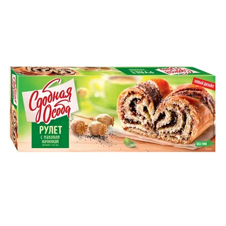 Рулет Сдобная Особа с маковой начинкой 400г Черемушки