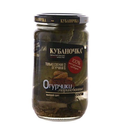 Огурчики Корнишоны Кубаночка мар. 360г
