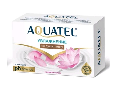 Крем - мыло Aquatel лепестки лотоса 90г
