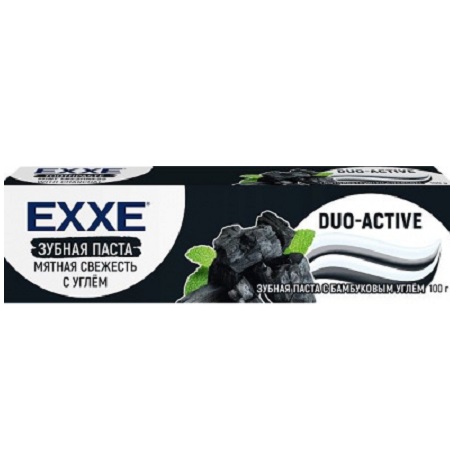 Зубная паста EXXE Мятная свежесть с углем 100г
