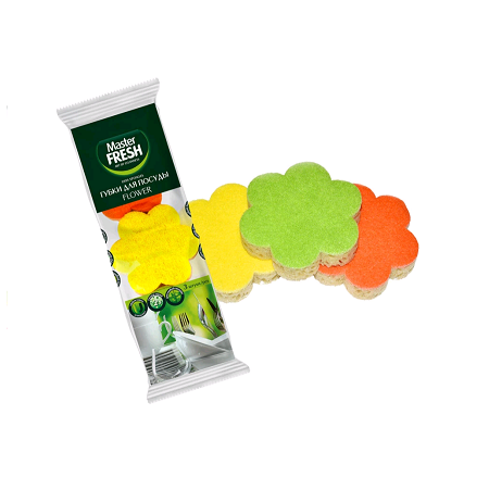 Губки Master Fresh Flower антибакт. 3шт  73619
