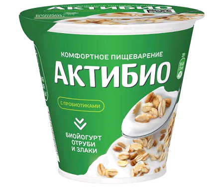 Биойогурт АктиБио 2,9% 220г отруби/злаки БЗМЖ