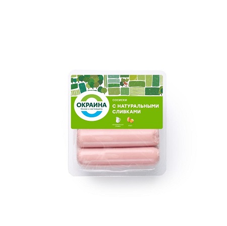 Сосиски С натуральными сливками 350г Окраина