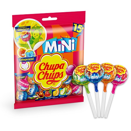 Карамель Чупа Чупс mini 15шт 90г пакет