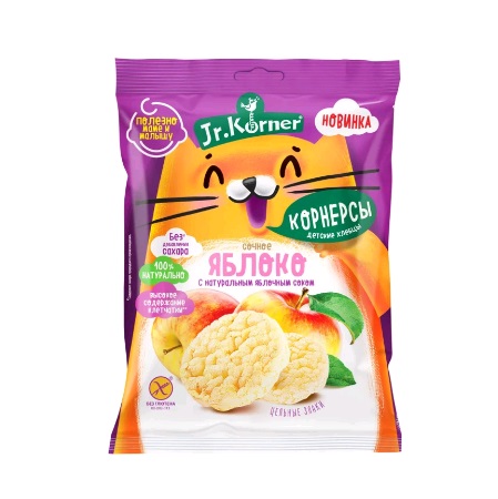 Хлебцы Jr.Korner рисовые с яблочным соком 30г мини
