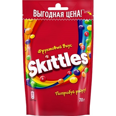 Драже Скитлс 70г Фруктовый вкус