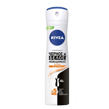 Дезодорант Nivea Черное и белое Невидимый extra 150мл спрей