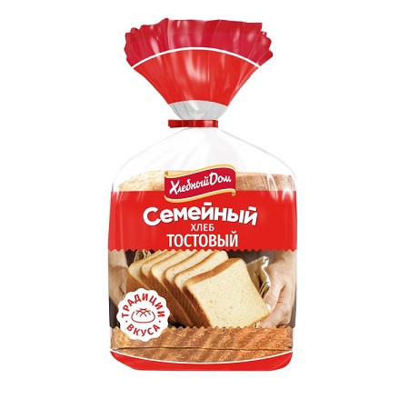 Хлеб Семейный Тостовый 320г рез. Хлебный Дом