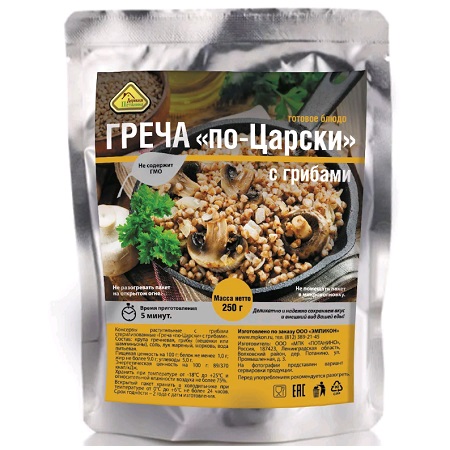 Греча с грибами по-Царски Деревня Потанино 250г м/у