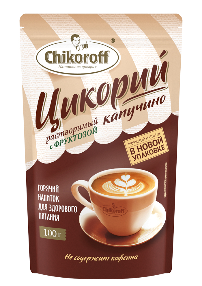 Цикорий Чикорофф Капучино с фруктозой раств. 100г пакет