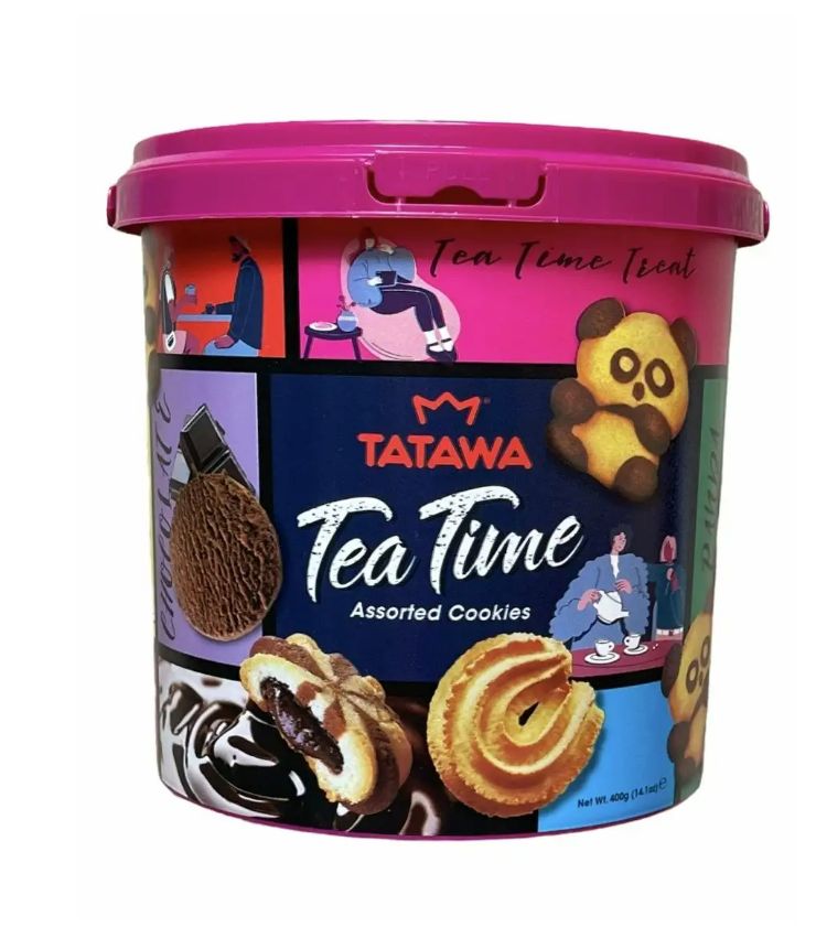 Печенье Tatawa Время чая ассорти 400г ведро