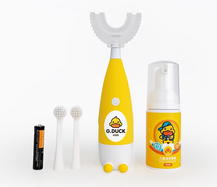 Набор G.DUCK Focus Kids зубная щетка + насадки + пенка