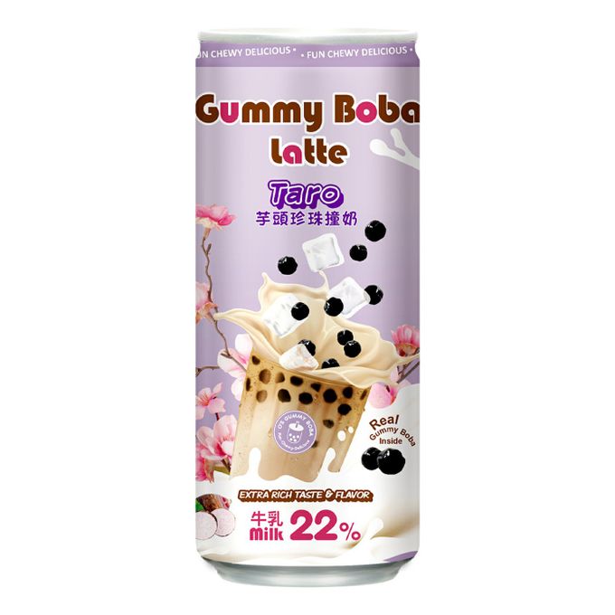 Напиток O’s Bubble Gummy Boba Latte Taro 0,47л ж/б Тайвань