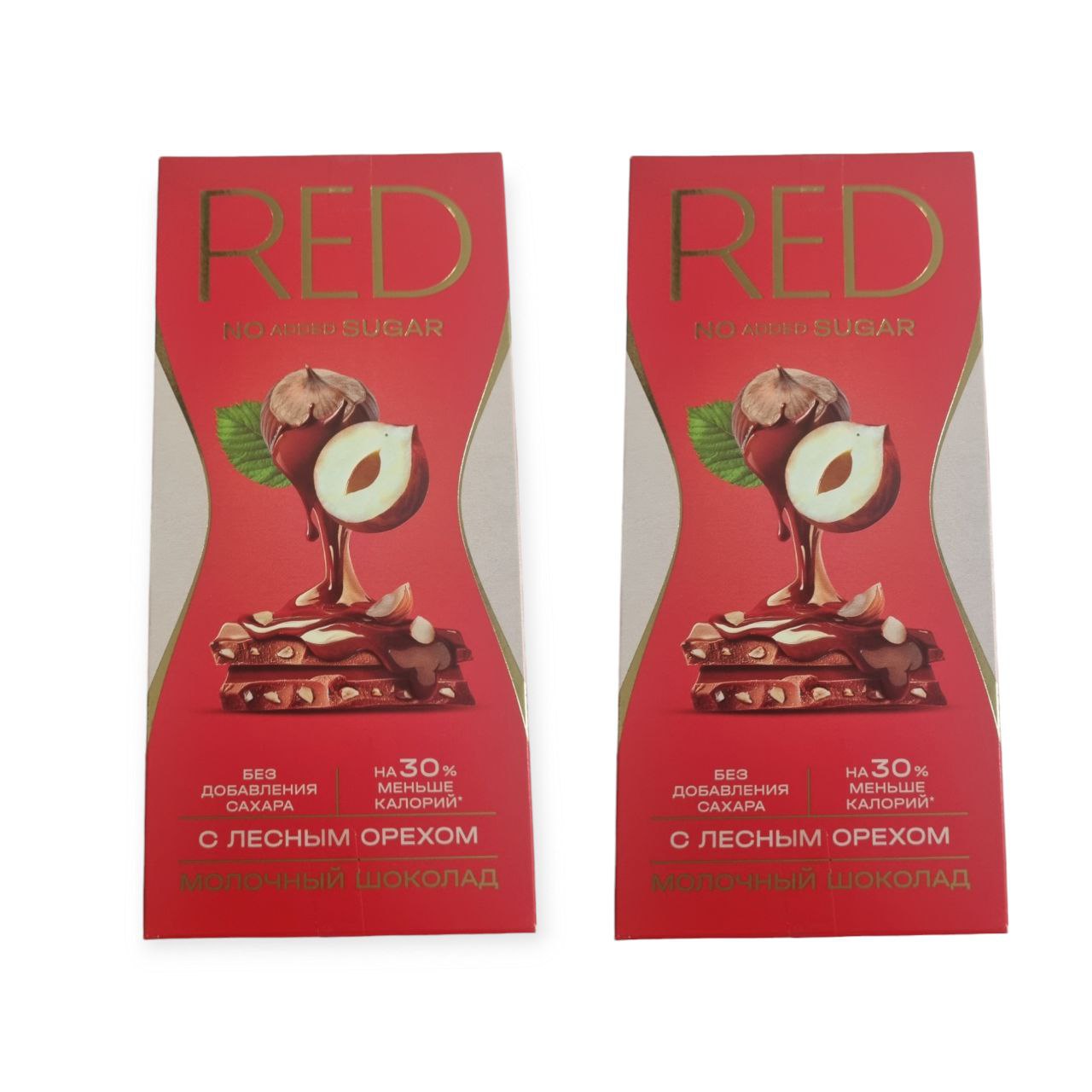 Шоколад RED без сахара молочный с фундуком 70г