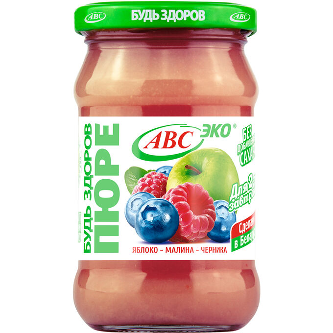 Пюре ABC ябл/малина/черника 200г
