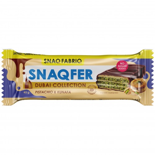 Вафли SNAQ Fabriq фисташк.паста/хруст.тесто 45г Дубай