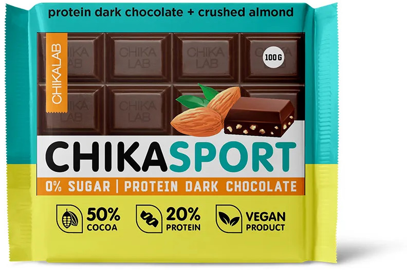 Шоколад CHIKALAB темный с миндалем 100г