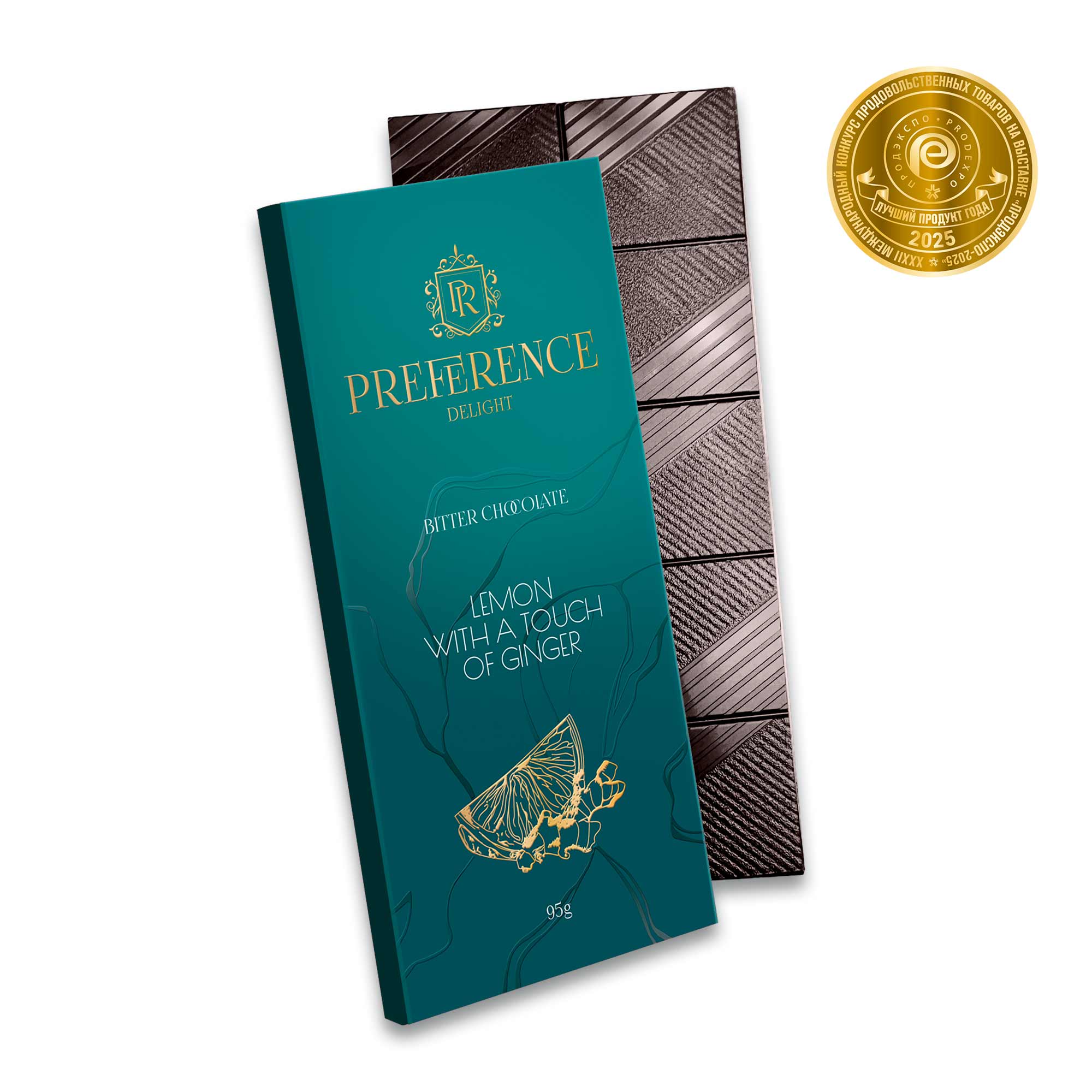 Шоколад PREFERENCE горький имбирь/лимон 95г