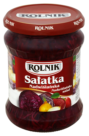 ROLNIK 500ml Sałatka Nadwiślańska/Овощной салат с яблоком в маринаде 500мл