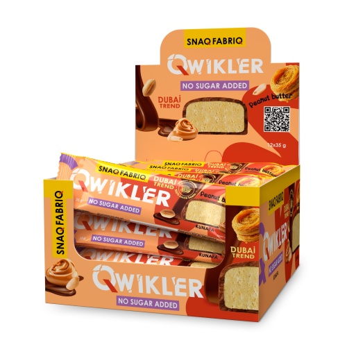 Батончик Qwikler арахис / хруст тесто 35г