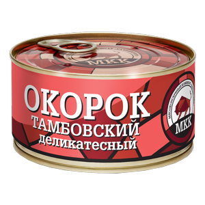 Мясо Окорок Тамбовский деликатесный 325г ж/б МКК