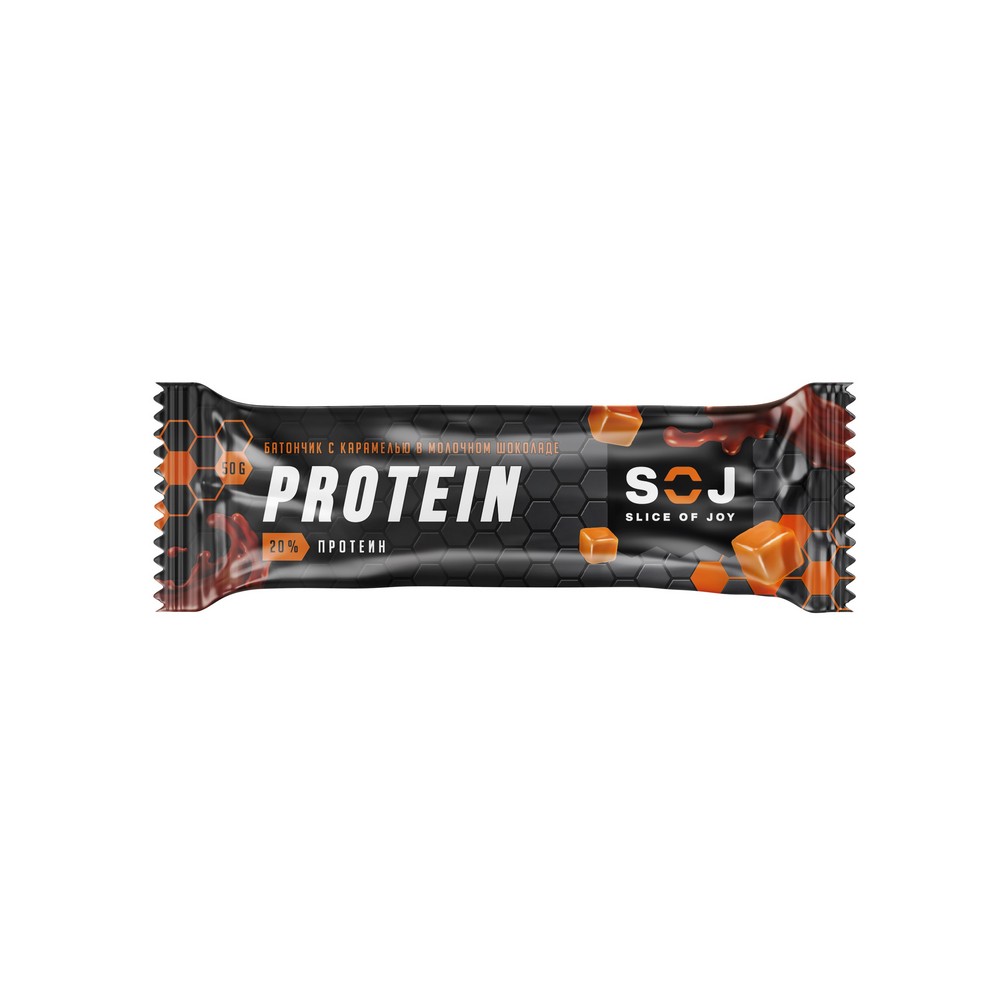 Батончик протеиновый Соленая карамель, SOJ 50г