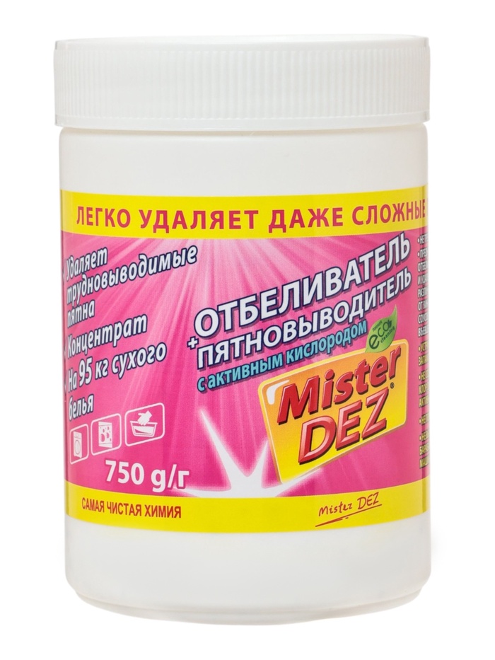 Отбеливатель-пятновыводитель Mister DEZ с акт.кислородом 750г